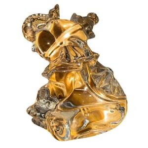 Princess House Crystal Treasures Elephant Figurine Paperweight Clear 3in glossy